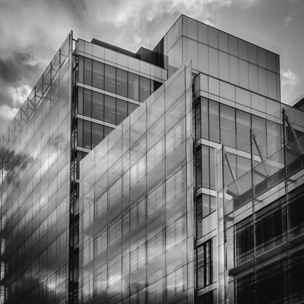 Bernard Weatherill House on Mint Walk, the council's headquarters. The photograph does not show any temporary accommodation